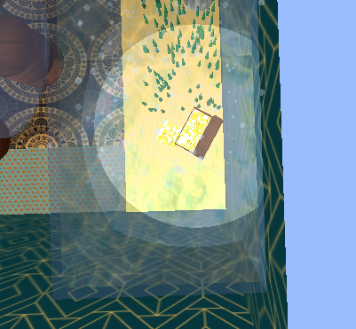 top view of treasure chest with spotLight on