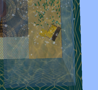 top view of treasure chest with spotLight off