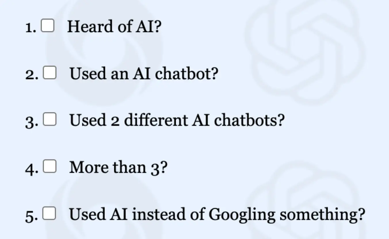 ☆ AI Purity Test